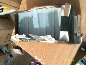 lot 76 image: case of 3x6 aqua marine tiles ...