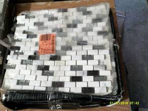 lot 81 image: 1 case of mosanic tiles polar ice ...