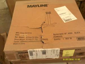 lot 120 image: mayline bistro base 28 inch high bl...