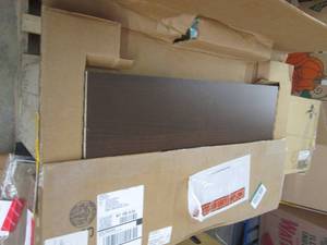 lot 151 image: 24 inch x 14 inch espresso wood she...