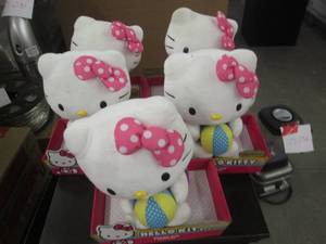 lot 233 image: 5 hello kittys beach day plush doll...