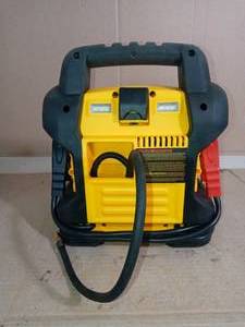 lot 4 image: 1400 Peak Amp Jump Starter with Digital Compressor by Dewalt- open box not used