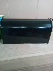 lot 15 image: Elite Large, Steel, Post Mount Mailbox, Black by Gibraltar Mailboxes- open box not used