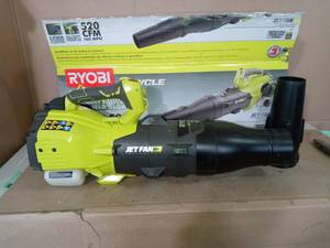 lot 43 image: 160 MPH 520 CFM 25cc Gas Jet Fan Blower by RYOBI- slightly used