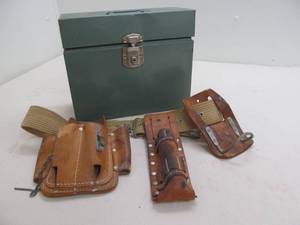 file box, carpenter tool belt