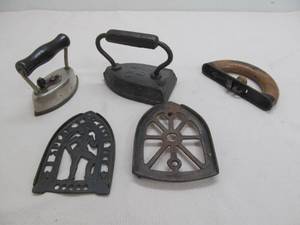 vintage irons, trays