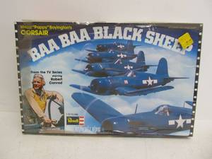 lot 23 image: Vintage Revell BAA BAA BLACKSHEEP Model F4U-1 Corsair