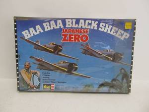 lot 85 image: Vintage Revell BAA BAA BLACKSHEEP Japanese Zero