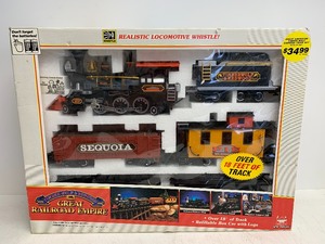 lot 113 image: New Bright Great Railroad Empire Train Set - Timber Wolf & Redwood