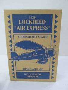 lot 222 image: Ertl Diecast Metal Lockheed Air Express Coin Bank