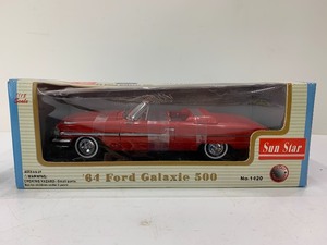 lot 168 image: Sun Star Diecast Metal Checker Taxi Cab 1964 Ford Galaxie 500 Convertible