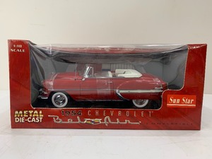 lot 170 image: Sun Star Diecast Metal 1954 Chevrolet Belair Convertible - Red