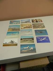 lot 23 image: VINTAGE COLLECTION OF AIRLINE POSTCARDS - MOSTLY UNUSED - VINTAGE 1960s - SEE PICTURES