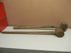 lot 30 image: 2 LARGE VINTAGE MAULS - VERY COOL - SEE PICTURES