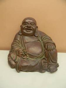 lot 44 image: GARDEN TREASURES ASIAN BUDDHA FIGURE (GOOD LUCK) - APPROX 15 BY 16 - SEE PICTURES