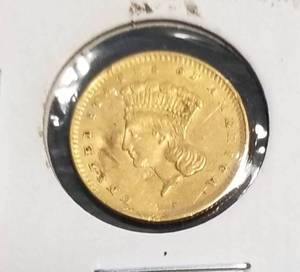 1856 US $1 GOLD TYPE 3 PRINCESS