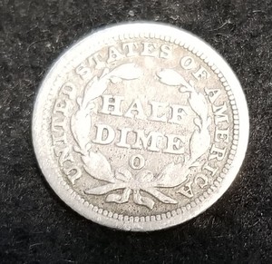 1853-O w-arrows US SEATED LIBERTY HALF DIME