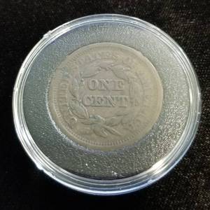 1852 US LARGE CENT IN AIRTITE HOLDER