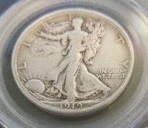 1919-S US WALKING LIBERTY HALF DOLLAR F15 PCGS TOUGH COIN TO FIND