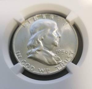 1956 FRANKLIN HALF DOLLAR MS64FBL NGC