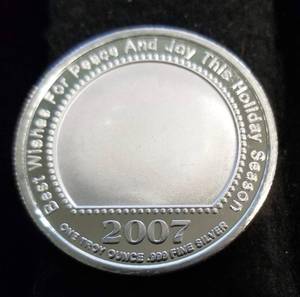 1 TROY OZ. .999 FINE SILVER HAPPY HOLIDAYS