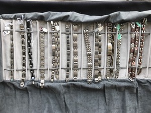 lot 9 image: NO RESERVE- 15 Luxury Mens Bracelets- Retail $900