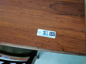 lot 532 image: Wooden Kitchen Table and 4 Chairs