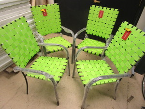lot 506 image: BACKYARD CREATIONS DELUXE STACKABLE BACKYARD CHAIRS - NEW