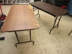 lot 508 image: MULTI-PURPOSE TABLES, WITH COLLAPSIBLE LEGS