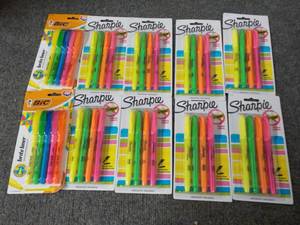lot 162 image: BIC Brite Liners and Sharpies...