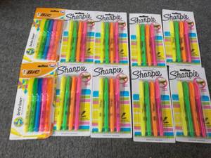 lot 163 image: BIC Brite Liners and Sharpies...