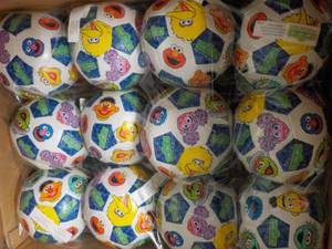 lot 183 image: Box of 48 Sesame Live Soccer Balls...