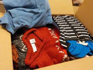 lot 204 image: 5 boxes ladies previously worn clot...