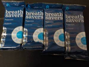 lot 244 image: 4 8 packs Peppermint Breath Savers...