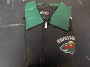 lot 251 image: Minnesota Wild leather jacket mens...