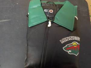 lot 252 image: Minnesota Wild leather jacket mens...