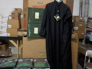 lot 308 image: AJYADELASHRY size 56 brown robe new...