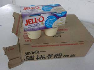 lot 385 image: 6 4 packs Jell-O crme brulee rice...