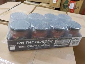 lot 399 image: Case of 8 jars On the Border chunky...