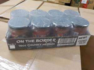 lot 400 image: Case of 8 jars On the Border chunky...