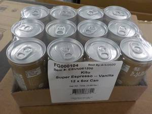 lot 421 image: 12 6 oz. cans vanilla Kitu super ex...