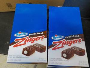 lot 456 image: 4 boxes Hostess Devils Food Zinger...