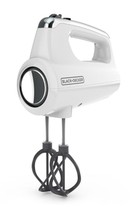 lot 64 image: BLACK  DECKER Helix Performance Premium 5-Speed Mixer White Hand Mixer