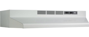 lot 76 image: BROAN-NUTONE F40000 Series 24 in. Convertible Under Cabinet Range Hood with Light in White