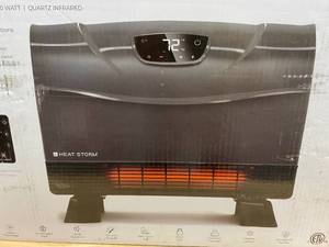 lot 78 image: HEAT STORM 1,500-Watt Gray Deluxe Indoor Floor to Wall Infrared Heater