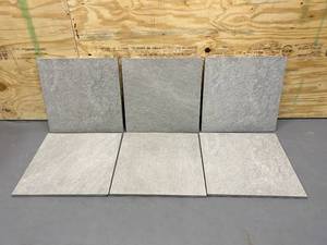 lot 91 image: CORSO ITALIA Lot of 6-  24 in. x 24 in. x 0.75 in. Alpe Silver Porcelain Pavers