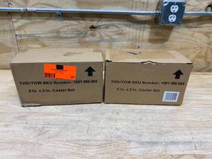 lot 98 image: HUSKY Lot of 2-  5 in. Black PP Caster Kits