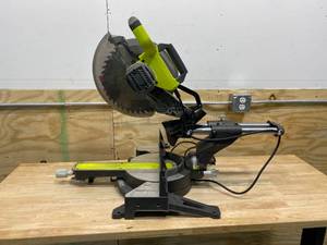 lot 107 image: RYOBI 12 in. Sliding Compound Miter Saw with LED