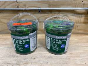lot 109 image: METABO HPT Lot of 2-  #8 x 2-12-in Ceramic Deck Screws (800 per bucket)