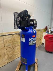 lot 2 image: KOBALT 60-Gallon Two Stage Corded Electric Vertical Air Compressor (Working Perfect)